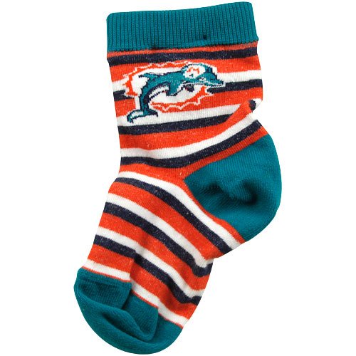 Miami Dolphins Infant Teal NFL Stripe Socks