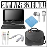 Sony DVP-FX820 8-inch Portable DVD Player Black w/ Accessory Bundle