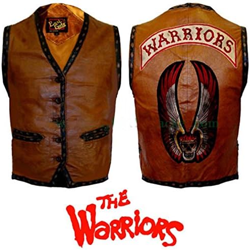 Leatherfashion Men's Warrior Vest Bike Riders Halloween Leather Jacket (XL)