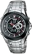 Casio Men's Edifice EFA119BK-1AV Silver Stainless-Steel Quartz Watch with Black Dial