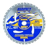 Irwin Tools 4935200 7-1/4-Inch 40-Teeth Marathon Weldtec Finishing Circular Saw Blade