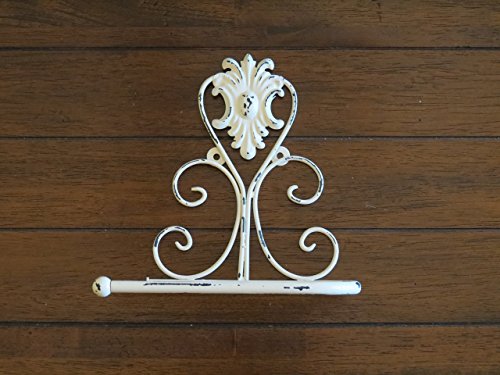 Toilet Paper Holder / Creamy White or Pick Your Color / Shabby Chic Bathroom Accessories / Tissue Holder / TP Hanger / Cottage Chic Bathroom