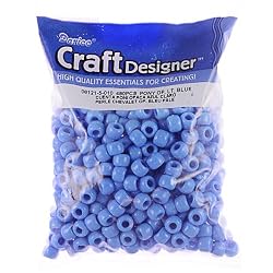Pony Beads, Lt Blue Opaque, 480pc Pkg