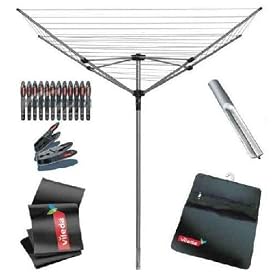 VILEDA 4ARM ROTARY AIRER DRYER CLOTHES WASHING LINE