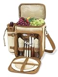 Picnic at Ascot Bahamas Collection Picnic Cooler for 2 in Natural Fiber Weave