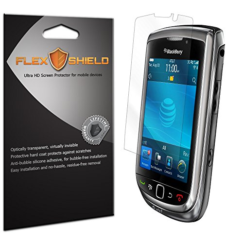 BlackBerry Torch 9810 Screen Protector [5-Pack], Flex Shield - Ultra Clear Japanese PET Film with Lifetime Warranty - Bubble-Free HD Clarity with Anti-Fingerprint & Scratch Resistance