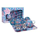 Flower Tin Tea Set