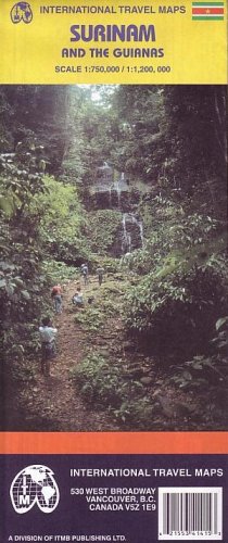 Surinam and the Guianas Map (Travel Reference Map) under French Guiana, Guyana & Suriname in The Books Store