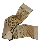 ArtisanStreet's Collectible Collage Banded Scarf. Features 12 Bands Of Solid & Patterned Camel Fabrics. Reverse Side Is Solid Camel With 6 Inch Wide Patterned Band On Each Side. One Of A Kind.