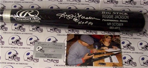 Reggie Jackson Autographed/Hand Signed Baseball Bat