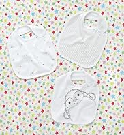 3 Pure Cotton Assorted Bibs