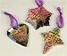 Fanciful Fumed Etched Glass Cross Christmas Ornament #39868