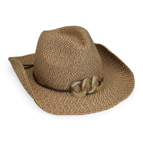 Wallaroo Women's Sierra Sun Hat - 100% Paper Braid Cowboy Hat - UPF50+