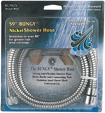 Whedonproducts af205c-sn 59", Brushed Nickel Finish, Bungy Metal Stretch Shower Hose