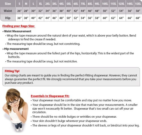 Rago Style 6197 Extra Firm Control Panty Brief - Shapewear With Tummy Tamer Panel