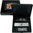Black Faux Leather Remote Control Storage Box W/ Photo Inset