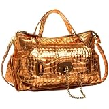 Oryany Handbags Carrie Metallic Croc-Print Pouchette