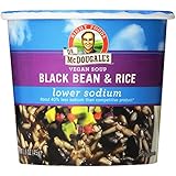 DR. McDOUGALL'S RIGHT FOODS Vegan Lower Sodium  Black Bean and Rice Soup, 1.6-Ounce (Pack of 6)