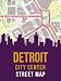 Detroit, Michigan City Center Street Map (Downtown, Midtown, New Center)