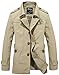 Wantdo Men's Cotton Single Breasted Trench Jacket