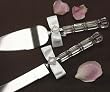 Pure Elegance in Wedding White Cake Serving Set