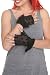 Black Sheer Polka Dot Bow Fingerless Gloves