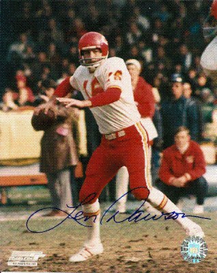 Autographed/Hand Signed Len Dawson Kansas City Chiefs 8x10 Photo