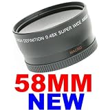 58mm 0.45x WIDE Angle LENS ~INCLUDING LENS BAG~ for Canon Rebel T1I XT XS XSi XTi + MORE! 58 MM