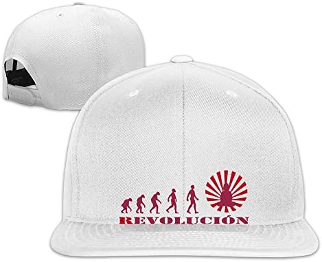 VOLTEBQ Evolution Of Human Being Flat Bill Tour Adjustable Hats Snapback White