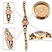 THAITIME Womens Ladies Bronze Stainless Watches Butterfly Bracelet with Gem Elegant Waterproof Wrist Watches