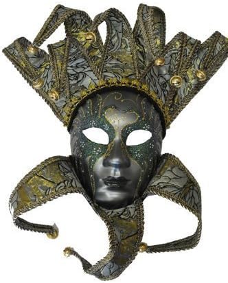 Mardi Gras Masquerade Ice Queen Jester Mask