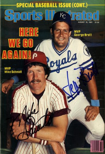 Mike Schmidt & George Brett Sports Illustrated Autograph Poster
