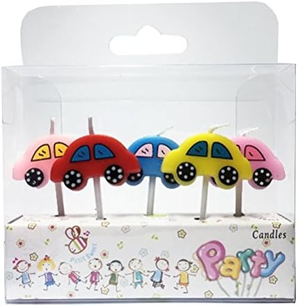 Birthday Candle, Cute Cars Themed Birthday Cake Candles For Kids, Toothpick Cupcake Candles, Pack of 5 (Cars)