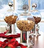 Antique Reproduction Globe Snack Dispenser with Shiny Globe Finial