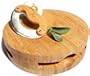 Pinzon Round Bamboo Chopping Block with Inset Mezzaluna