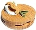 Pinzon Round Bamboo Chopping Block with Inset Mezzaluna