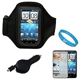 Black Durable Neoprene Protective Workout Armband with Adjustable Velcro St ....