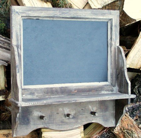 LANDHAUSSTIL TAFEL KREIDETAFEL WANDREGAL ALT-HOLZ