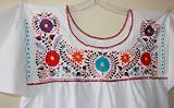 Hand Embroidered Mexican Peasant Hippie Boho Blouse Plus Size 2X 3X 4X