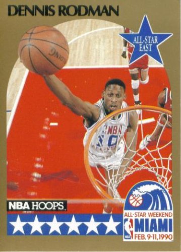 1990 NBA Hoops Basketball Card #10: Dennis Rodman (All-Star - Detroit Pistons)