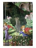 Angel Gathering Flowers in a Heavenly Landscape, Detail from the Journey of the Magi Cycle Artists Giclee Poster Print by Benozzo di Lese di Sandro Gozzoli, 42x56