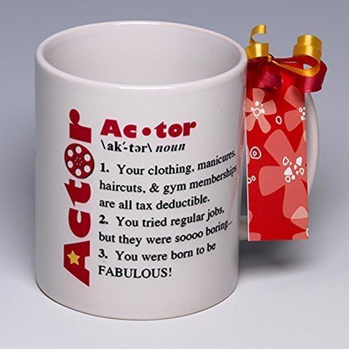 11 oz. Personalized Whimsical Ceramic Actor Coffee/Tea Mug ~ can be customized