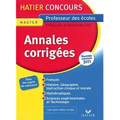 Hatier Concours Annales 2011 �preuves d'admissibilit�