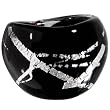 Handmade Black Silver Graffiti Glass Ring