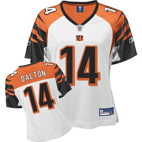 Reebok Cincinnati Bengals Andy Dalton Women's Replica White Jersey Large