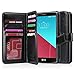 ULAK LG G4 Case, Multi Card Wallet Wallet Case with 9 Credit Card Slots + Synthetic Leather Construction for LG G4 (5.5