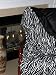 Zebra with Black Satin | Faux Fur Throw | 60 Inches by 70 Inches
