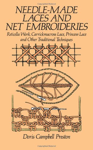 Needle-Made Laces and Net Embroideries: Reticella Work, Carrickmacross Lace, Princess Lace and Other Traditional Techniques (Dover Knitting, Crochet, Tatting, Lace)
