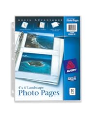 Office Product: Avery Horizontal Photo Pages, Acid Free, 4 x 6 Inches, Pack of 10 (13406) - Avery