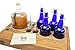 Handcrafted Small Batch Beer Making Home Brewing Kit with cobalt blue bottles